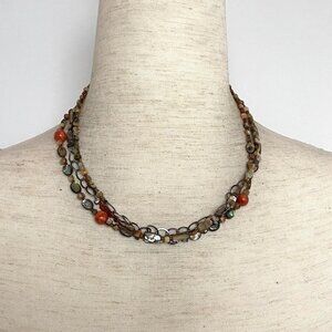 Silpada Sterling Silver 925 Fiesta Fun Beaded Triple Strand Necklace 16" - 18"